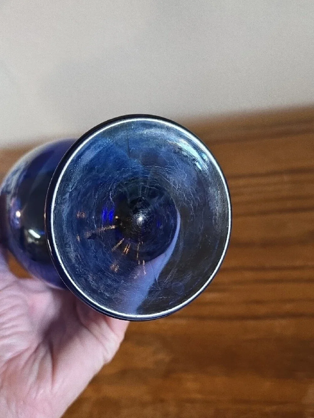 Imperial Glass Cobalt Blue Goblet Tote 15